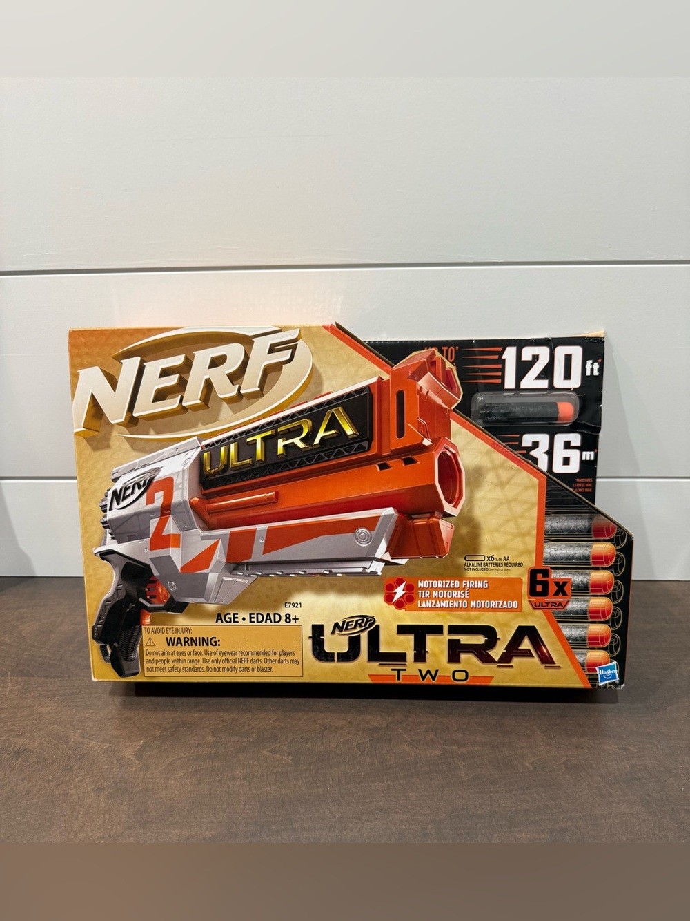 Nerf Ultra Two Motorized Blaster NEW 6 Darts 120 FT Range Hasbro